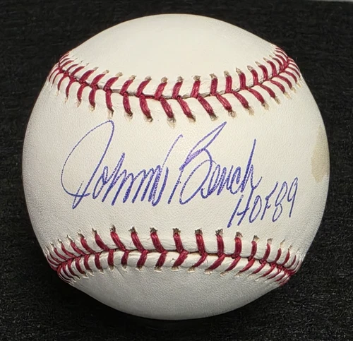 JOHNNY BENCH Signed HOF 89 Official Baseball-CINCINNATI REDS-MLB Holo-Tristar
