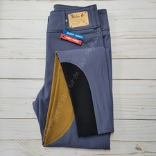 Tailored Sportsman Vintage Trophy Hunter Sock Bottom Breeches FZ Periwinkle/Tan