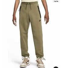 Nike Mens Olive Green Sportswear Tech Fleece Standard Fit Jogger Pants Size M