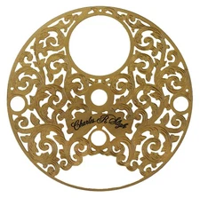 Herschede gold center scroll - "Charles R. Sligh"