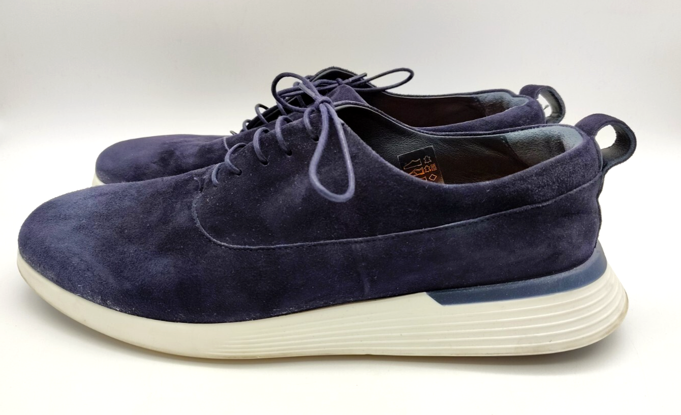 SAOLA Scarpe Oxford Wolf & Shepherd incrociate ala lunga blu scamosciate uomo 10 5 stringate