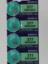 Sony 377  SR626SW Watch Battery 4Pc  (Exp. 10/2030)