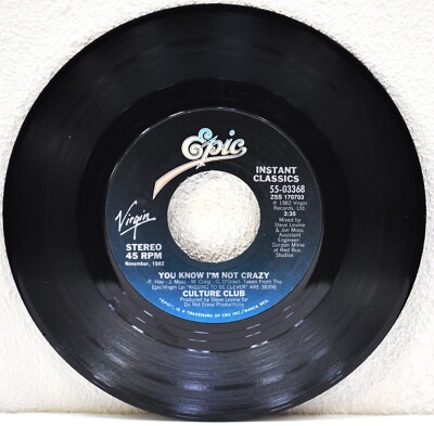 CULTURE CLUB  ''Do You Really Want To Hurt Me / You Know I'm Not Crazy''  45RPM