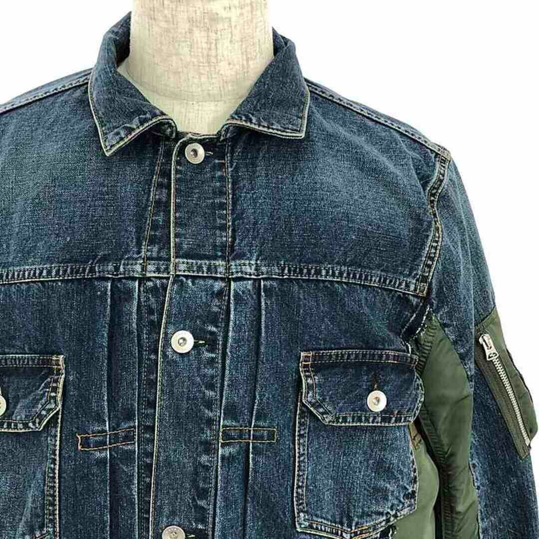 Sacai Sakai Denim x Nylon Twill Jacket MA-1 Docking Military Sacai Sakai Denim x Nylon Twill Jacket MA-1 Docking Military