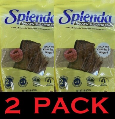 2x SPLENDA A Mix of Splenda Sweetener & Brown Sugar Blend 16 oz Bag - 2 PACK