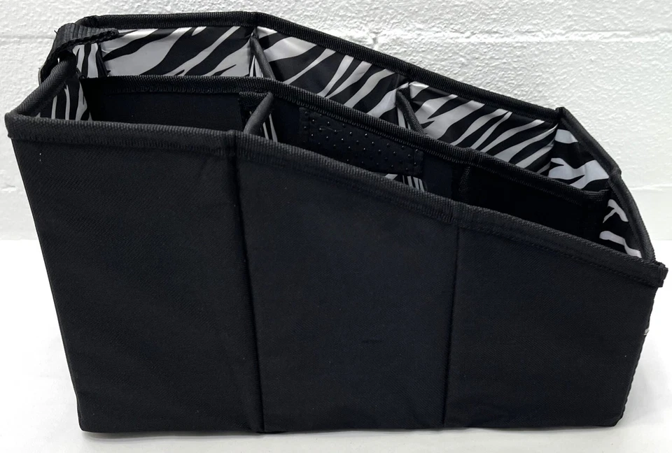 Auto Car Seat Zebra Organizer Storage Multi compartment Bag Holder 9x8x13" in - Изображение 3 из 4