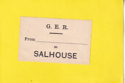 SALHOUSE - G.E.R. GEPÄCKAUFKLEBER - NEUER TYP - TOLLE OSTBAHN