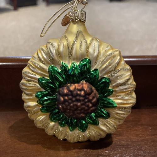 Sunflower Glass Blown Ornament for Christmas Tree eBay