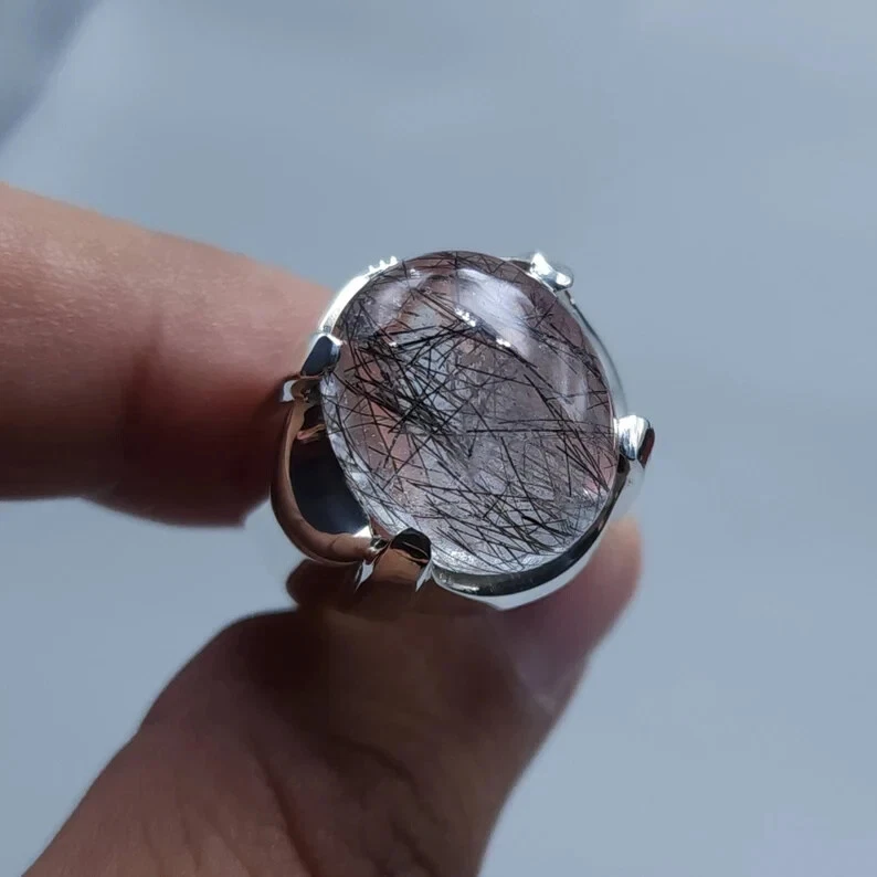 Anillo de piedra natural Dur Al Najaf anillo Dur e Najaf anillos chiítas piedra Najaf blanco  Foto 3 de 4