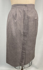 Vintage Skirt SIZE SMALL 8 gray wool pencil straight button GEORGIO SANT'ANGELO
