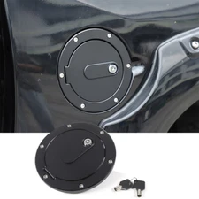 Lock +Key+ Aluminum Gas Fuel Tank Door Cover Cap For Toyota Tundra 2007-2021