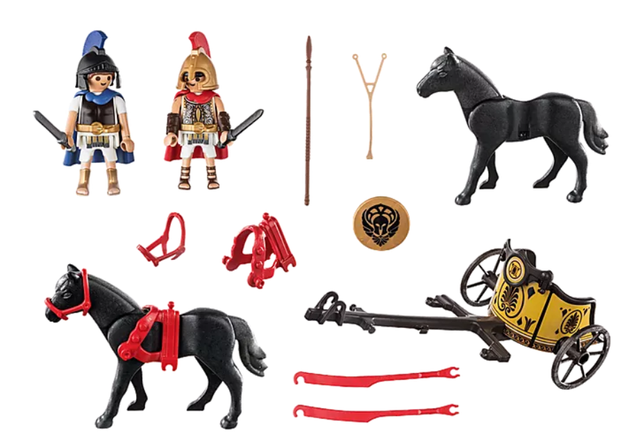 Playmobil 70469 Achilles & Patroclus with Chariot – Greek