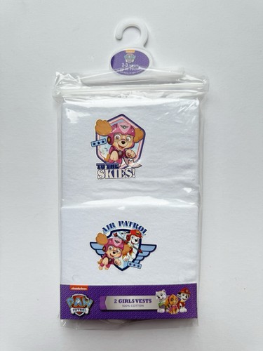 4pcs PAW Patrol Girls Air Patrol Cotton Vest Under Layer Nickelodeon BNWT 2-3yrs - Picture 4 of 5