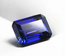 TOP QUALITY EMERALD CUT ROYAL BLUE SAPPHIRE LAB-CREATED AAAA+ LOOSE GEMSTONE