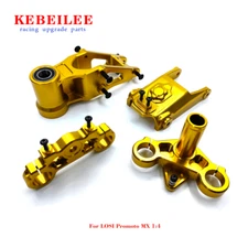 KEBEILEE CNC Aluminum7075 Front Bulkhead&Triple Clamp kit For LOSI Promoto MX1/4