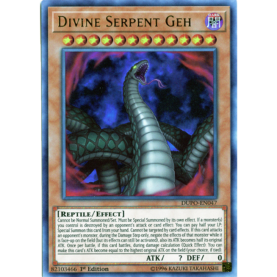 yugioh card divine serpent Amazon.com: Yu-Gi-Oh! - Divine Serpent GEH - CYHO-EN092 - Common - 1st  Edition main image 1