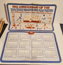 50TH ANNIVERSARY 1932 WORLD CHAMPION NEW YORK YANKEES BASEBALL TEAM CALENDAR