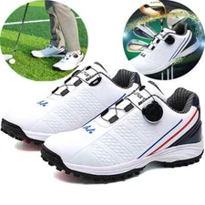 Men's Spinning Buckle Golf Training Shoes Outdoor Sport Breathable Non Slip Shoe
