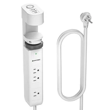 Desk Clamp Power Strip with USB-C Port, 1020J Surge Protector with PD Charging