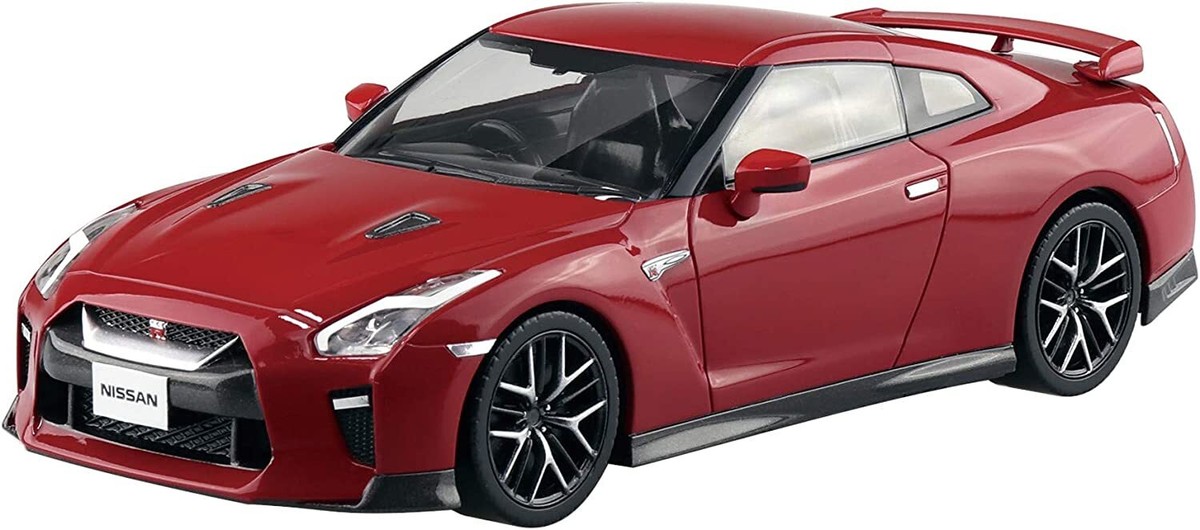 AOSHIMA NISSAN GT-R (R35) Vibrant Red - Snapkit - 1:32 From