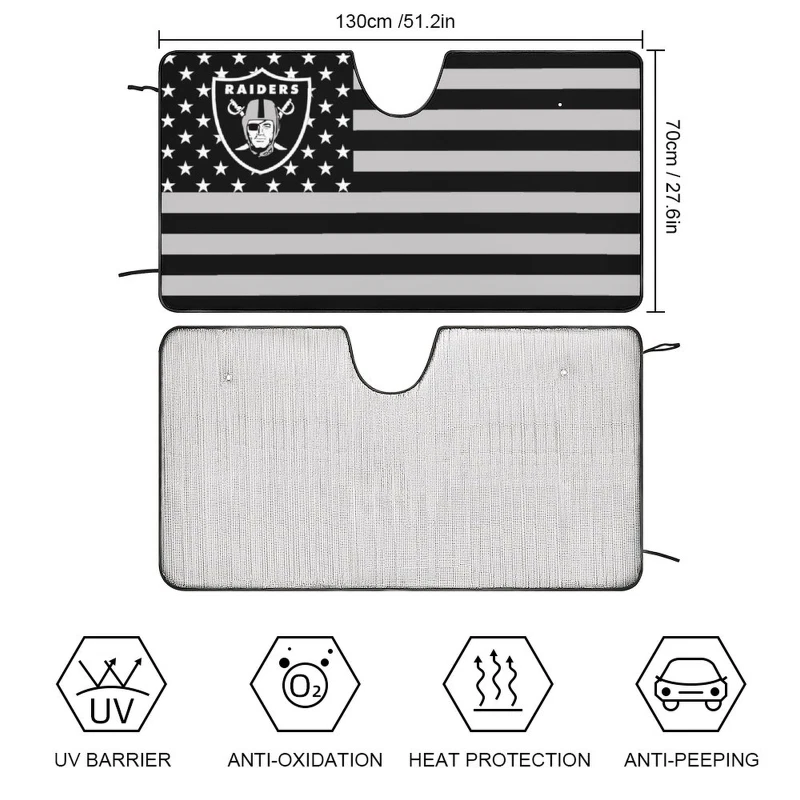 Las Vegas Raiders Car Windshield Sunshade Car Front Window Windshield Protection