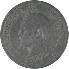 [#1024512] Coin, France, Napoleon III, Napoléon III, 10 Centimes, 1853, Lyon, VF
