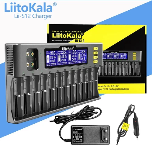 Smart LCD Display Battery Charger for Li-ion LiFePO4 Ni-MH Ni-Cd Battery