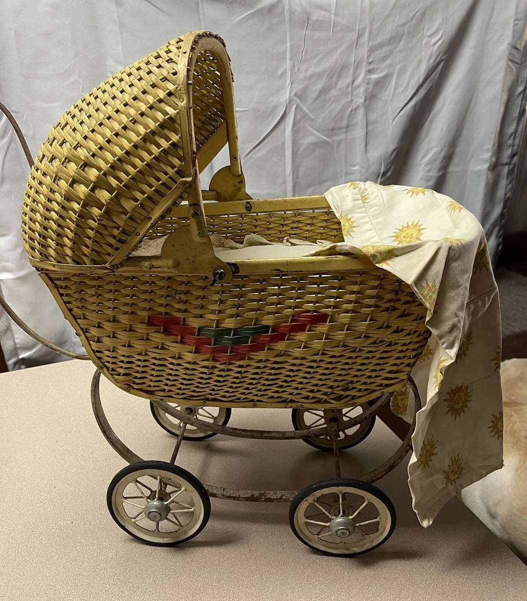 Wicker doll buggy top