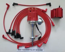 small cap CHRYSLER 1959-72 383 400 RED HEI Distributor,Coil + Spark Plug Wires