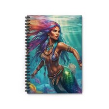 Native American Mermaid Spiral Notebook - Ruled Line
