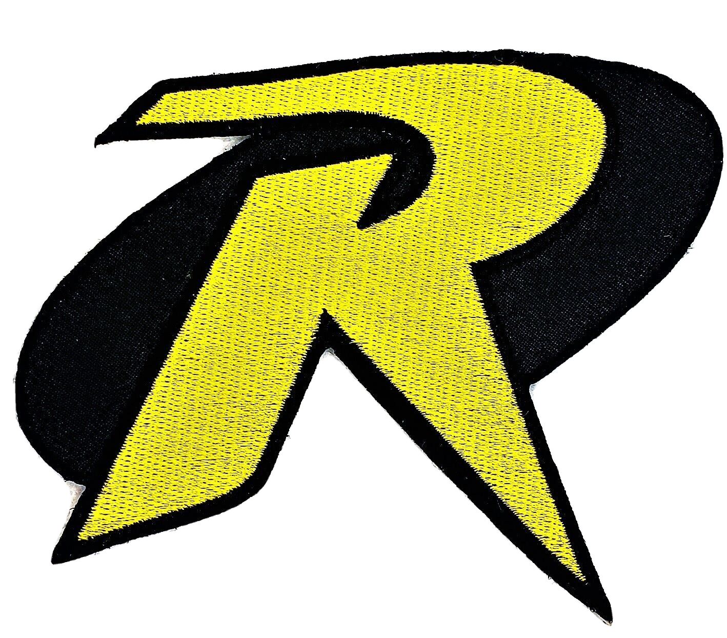 DARK KNIGHT Robin Logo Embroidered Iron On Patch Black Yellow