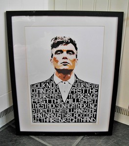 Peaky Blinders Tommy Shelby Red Right Hand A3 Size Typography Art