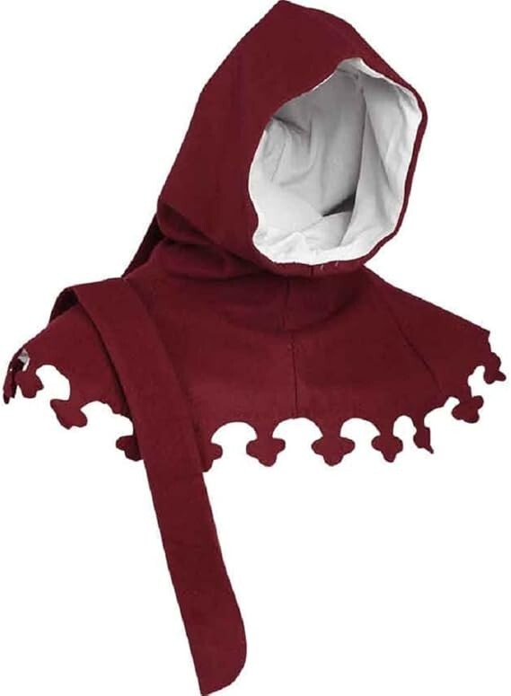 Caballero Medieval Liripipe Capucha Con Diseño Inferior Gorra Estilo Prendas para la cabeza PARA HELLOWEN