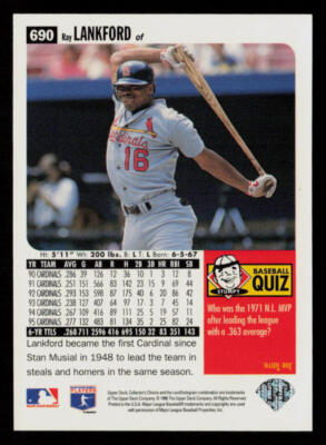 Ray Lankford 1996 Collector's Choice #690 St. Louis Cardinals