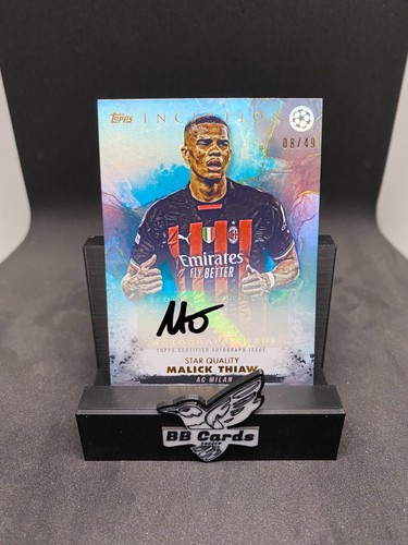 Topps Inception UCC 2022/23 Malick Thiaw Auto /49 AC Mailand Fußball Sammelkarte