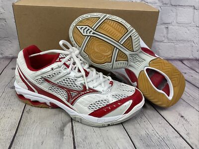 Mizuno 9KV-88462 Wave Spike 11 Women's Athletic Shoes White Red