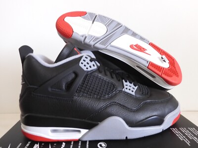 Nike Air Jordan 4 Retro Bred Reimagined Black-F Red-Cement Sz 7 [FV5029-006]