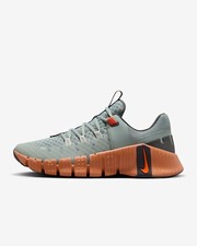 Nike Free Metcon 5 Men's Training Shoes Sneakers Mica Green Orange DV3949-301