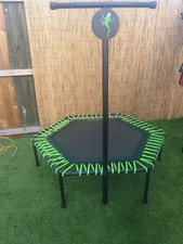 Proffesional fitness trampolines with handle bar