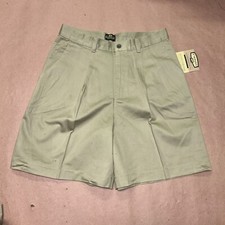 Vintage 1990  s Lee Casuals Double Pleat Khaki Shorts, Deadstock NWT, Size 14M