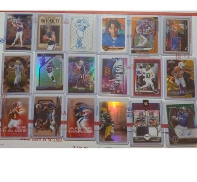 NFL Trading Cards Lot Of 100 Mystery With Graded Chase Card.  SEE BELOW