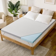 Memory Foam Mattress Topper Queen Size, 3 Inch Gel Mattress Pad for Pressure ...