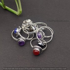 100Pcs Rings Lot / 925 Silver Plated Statement Rings / Vintage Style Rings Lot