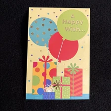 LIQUIDATING-Hallmark Birthday Greeting Note Card “A Happy Wish…”