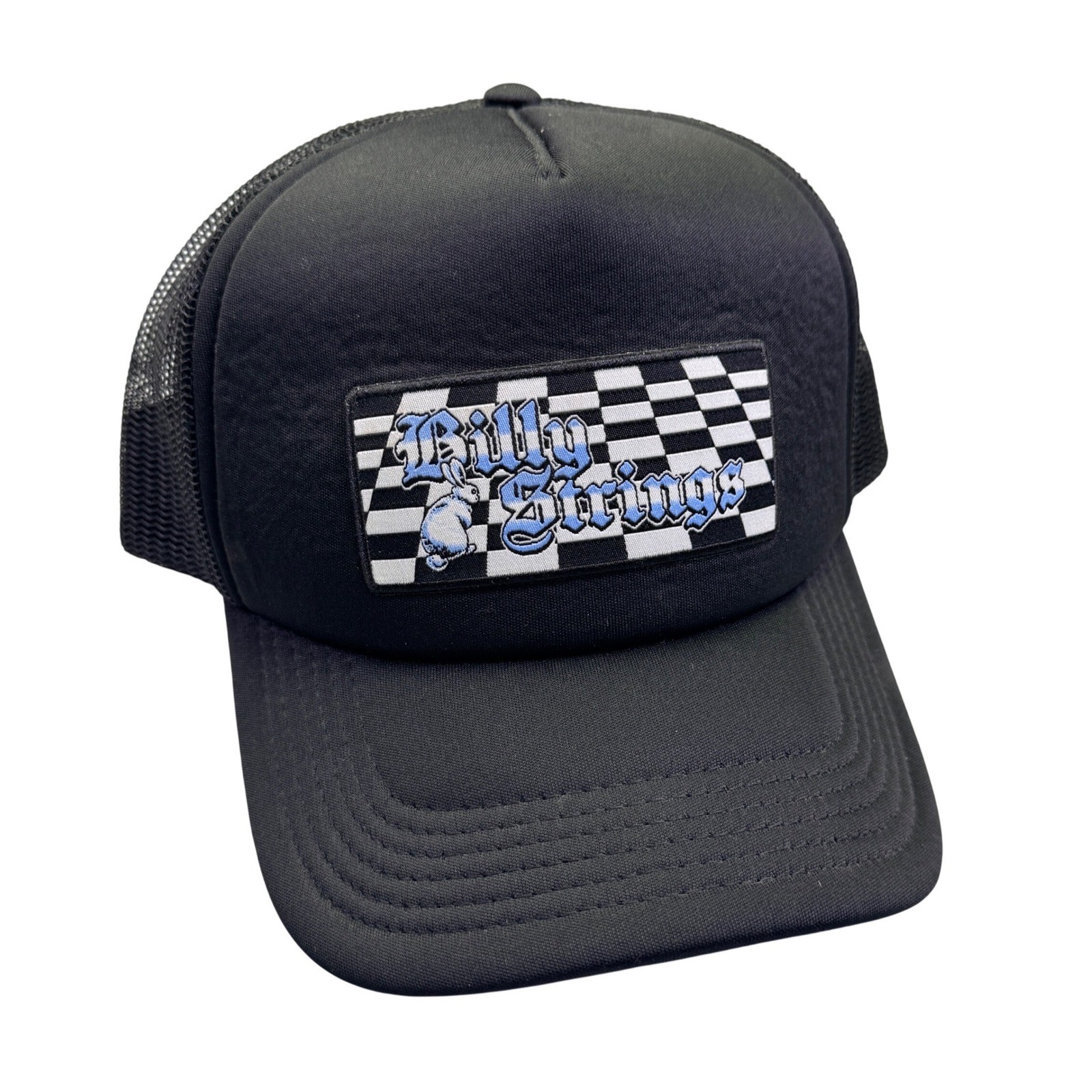 Billy Strings Black Trucker Hat Checkerboard Patc… - image 1