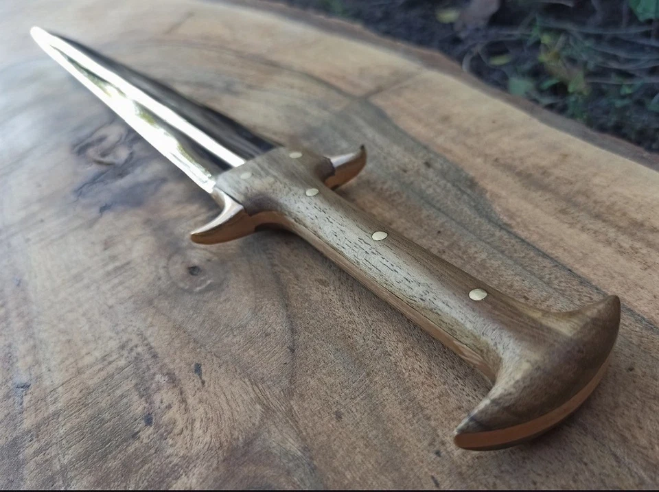 Espada vikinga de acero al carbono forjada a mano espada medieval afilada lista para la batalla + funda Foto 2 de 4