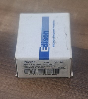 10 PCS / New In Box Bussman Edison EDCC30 Time Delay Current Limiting Fuses
