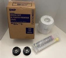 DNP 4x6" Paper and Ink Roll Media Set for IDW500 ID Photo Printer (350 Prints)