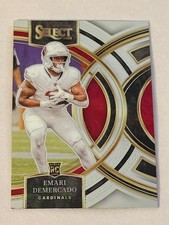 2023 Panini Select Premier Level Card Emari Demercado RC Arizona Cardinals 160
