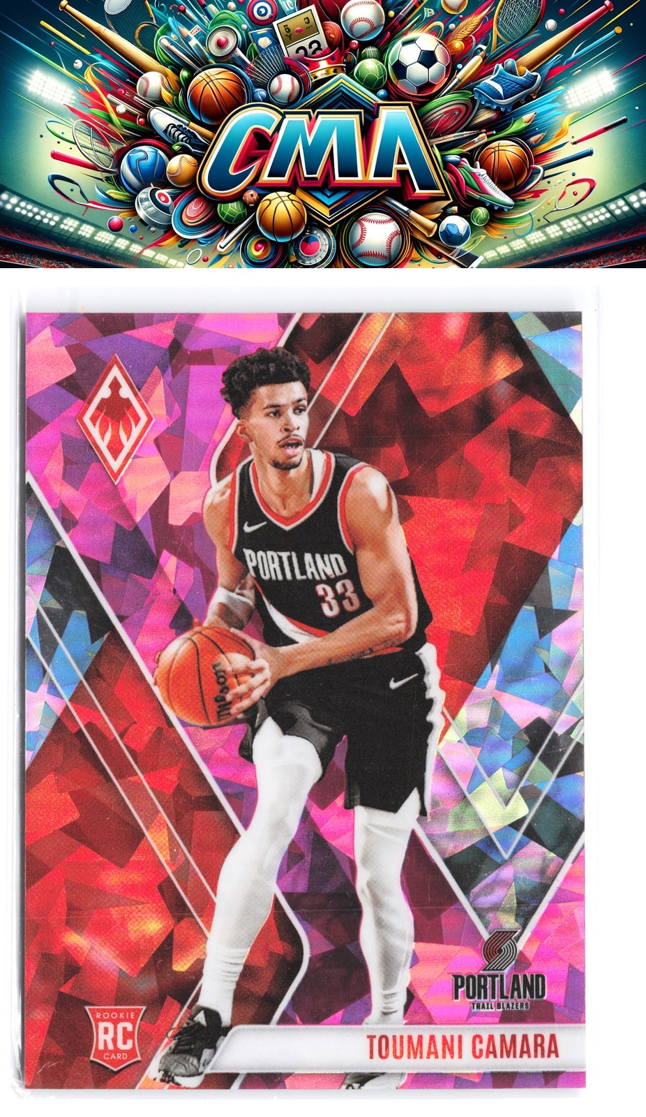 2023-24 Panini Phoenix #269 Toumani Camara Phoenix Pink Ice #/25
